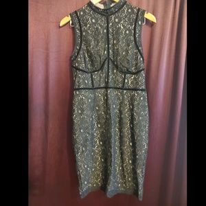 Lulu's - Black and Nude Mini Dress